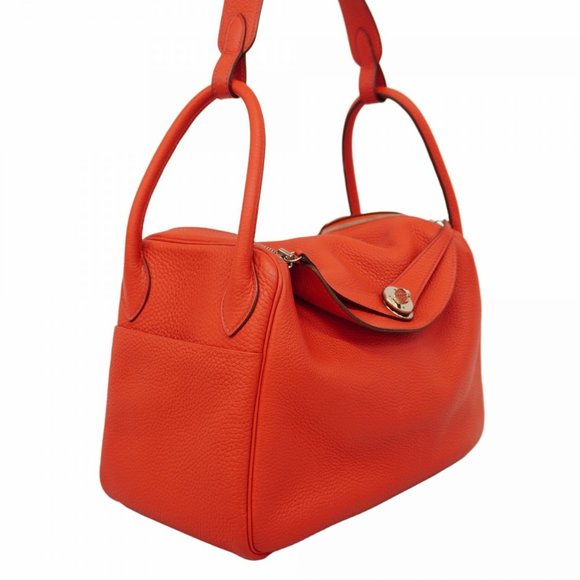 Hermes Hermès Lindy 30 Handbag, Taurillon Clemence Leather, Rouge Tomato, X S... - Picture 2 of 14
